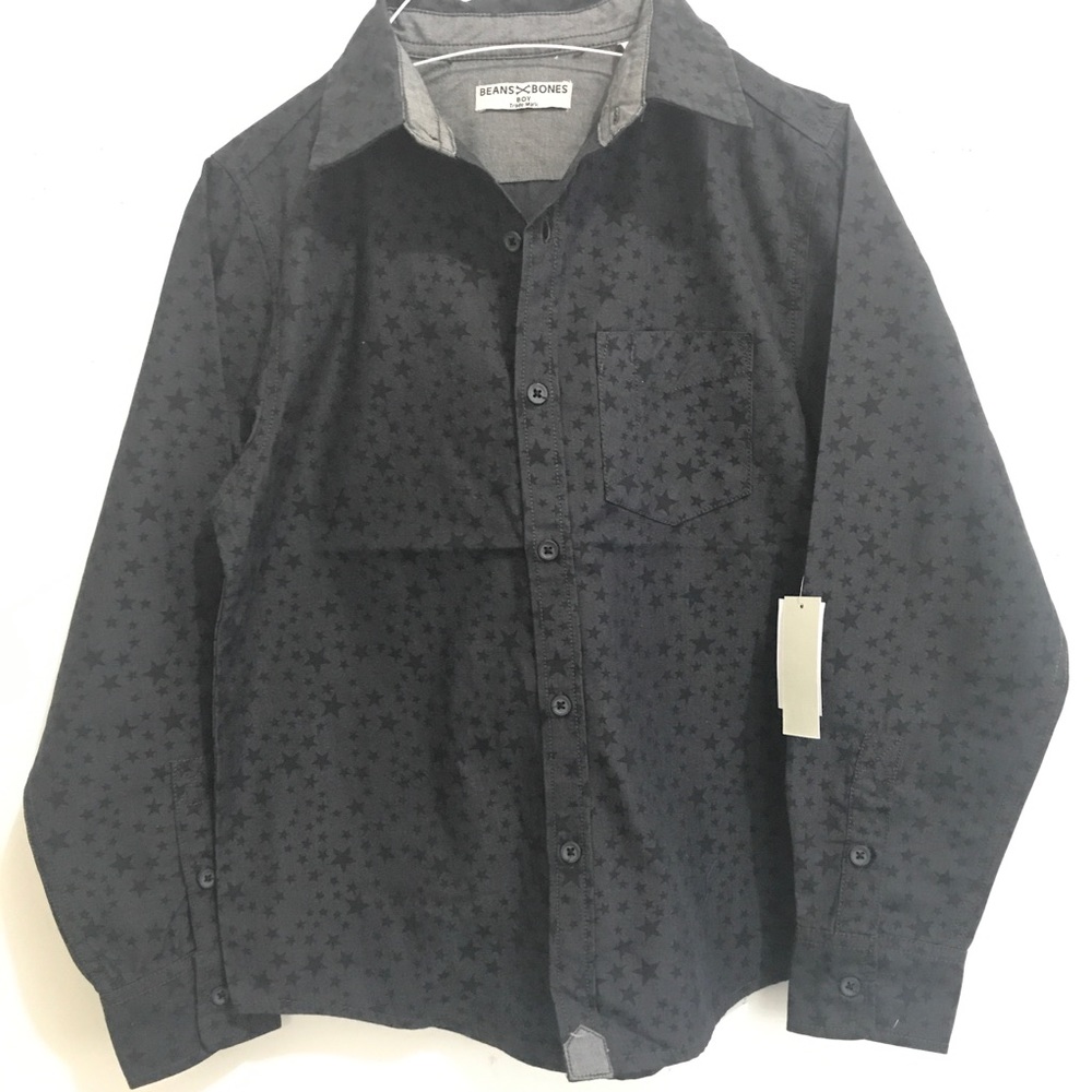 NEW Boys Black Stars Milky-way long sleeve shirt